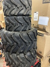 Set of Chevron tyres tractor