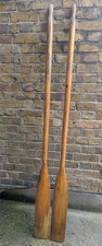VINTAGE  WOODEN BOAT  OARS -