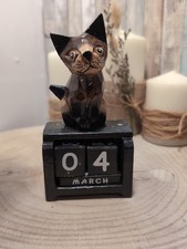 Hand-made Wooden Brown Cat