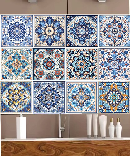 24x mixed blue - mixed, moroccan