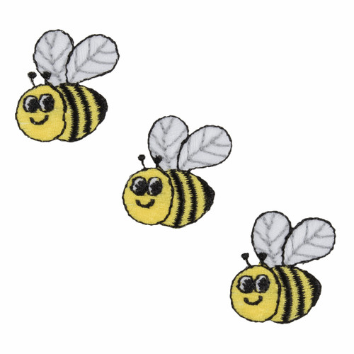 Bees embroidered motif iron - bees,