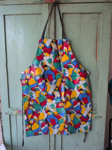 Vintage pvc parrot apron - vintage, bbq
