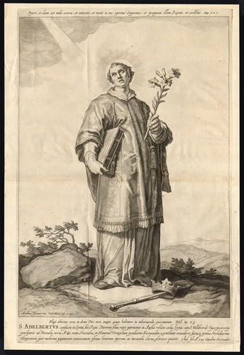 Antique print adalbert - antique, print-adalbert