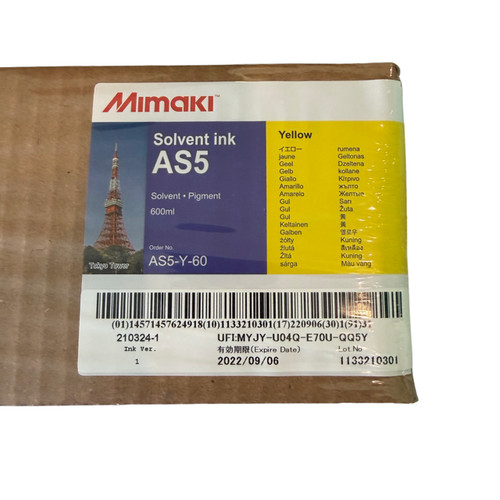 Oem mimaki as5 yellow 600ml - as5,