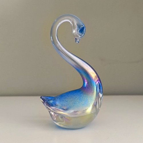 Vintage heron studio art glass - studio,