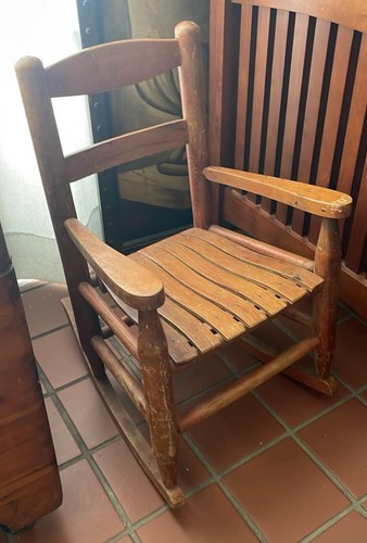 Antique rare wooden kid chair - wooden,