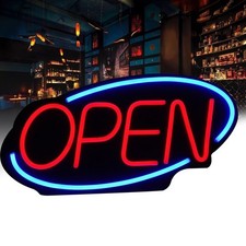 LED Open Sign Neon Light Bright for Restaurant Bar Pub Outside Wall Decor PVC