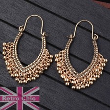 CREOLE ball charm drop HOOP