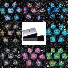 Poly Dice Set - Liquid Core (Select Colour) D&D RPG DND Dungeons and Dragons