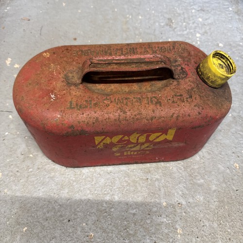 Vintage metal red - petrol, can