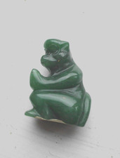Old /Vintage Small  Green Jade  ? Monkey Figurine Ornament