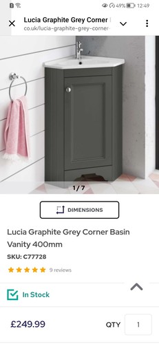 Corner vanity unit - unit, and