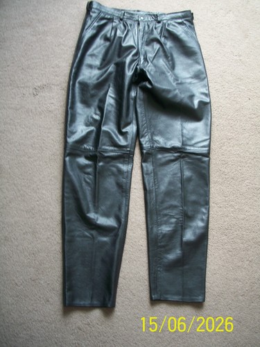 Mens black leather trousers - mens,