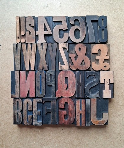 Vintage wooden letterpress - vintage,