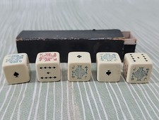 Vintage Set Of 5 Poker Dice
