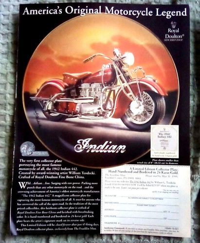 1995 franklin mint 1942 indian - mint,