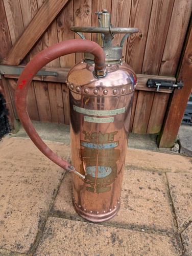 Antique brass acme fire - "acme",