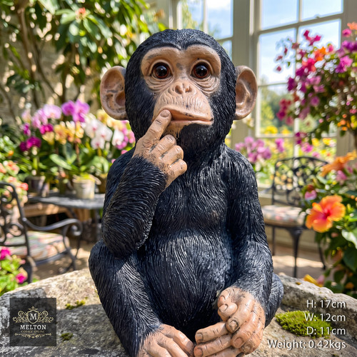 Monkey sculpture ornament - sculpture,