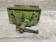 Vintage Bench Vice Clamp Green
