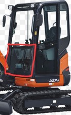 Kubota U27-4 Lower Front Glass