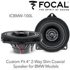 Focal ICBMW-100L - Custom Fit 4" 2-Way Slim Coaxial Speaker for BMW Models BNIB