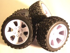 BS903-001 1/10 Scale Off Road Wheels and Tyres RC Nitro Monster Truck Buggy x 4