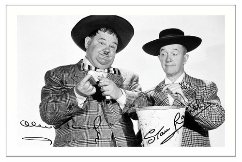 Laurel hardy autograph - laurel,