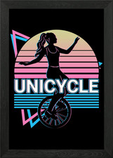 Unicycle Unicycling Framed