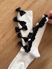 Simone Rocha Mid Calf Socks Sneaker Cotton Socks Art Hole Socks Black Bow Lace