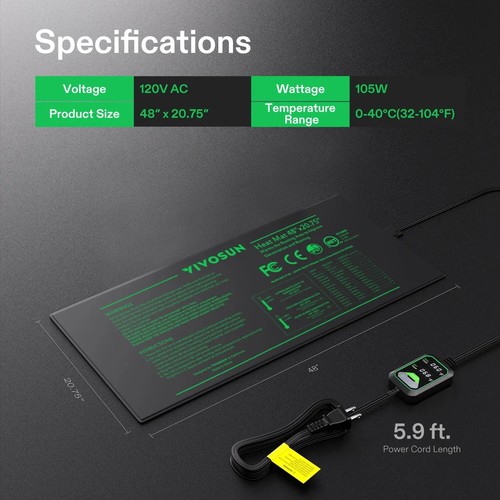 Vivosun x20 heat mat - mat, +