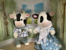 Sylvanian Families Vintage Friesian Cow Grandparents BNIB Flair 4422