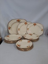 21 Piece Collection Vintage Alfred Meakin 'Marigold' Platters/Plates 1930's