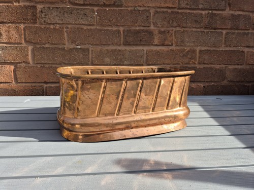 Heavy vintage copper planter - heavy,