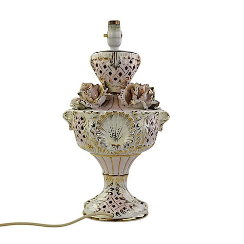 Capodimonte table lamp - table, pale