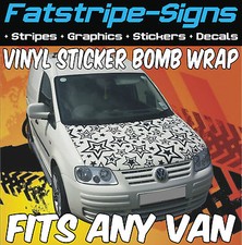 to fit VW TRANSPORTER T4 T5 STICKER BOMB BONNET WRAP GRAPHICS RACE VAN MOTOCROSS