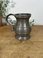 Antique Pewter Quart Tankard