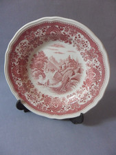 V & B Villeroy & Boch Mettlach Burgenland red soup plate ceramic country house