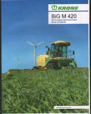 KRONE "BIG M 420" Self Propelled Mower Conditioner Brochure Leaflet