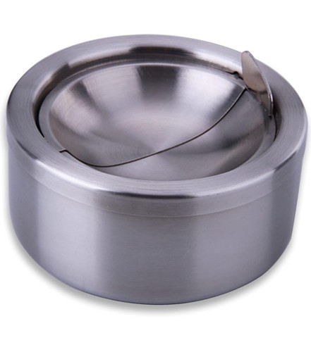 Metal ashtray with lid flip - metal,