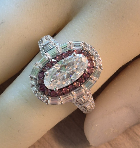 Joy moissanite rubellite - +,