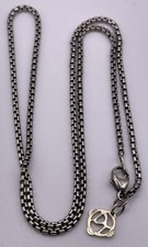 David Yurman Sterling Silver & 14K Box Chain 1.7mm 16" Length