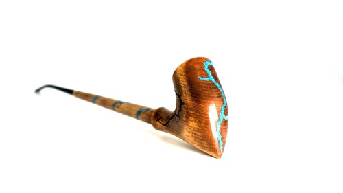 Long smoking pipe tamahawk - smoking, pipe,