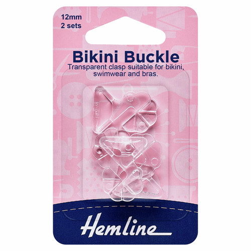 Hemline bikini buckles - bikini, clear