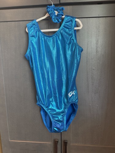 Blue foil leotard adult - gk,