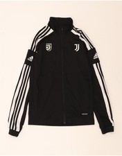 ADIDAS Mens Juventus Graphic Tracksuit Top Jacket Small Black Polyester BD06