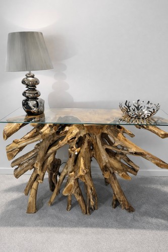 Teak root furniture console - furniture,