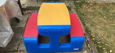 Little Tikes Large Size Garden Picnic Bench Blue Red Yellow