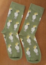 Novelty Cockatoo Socks White