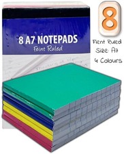8 x A7 Notebooks Lined Paper -