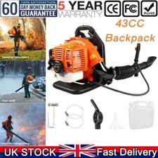 43cc Backpack Leaf Blower Petrol Engine Pro Garden Back Pack Easy Start Blow